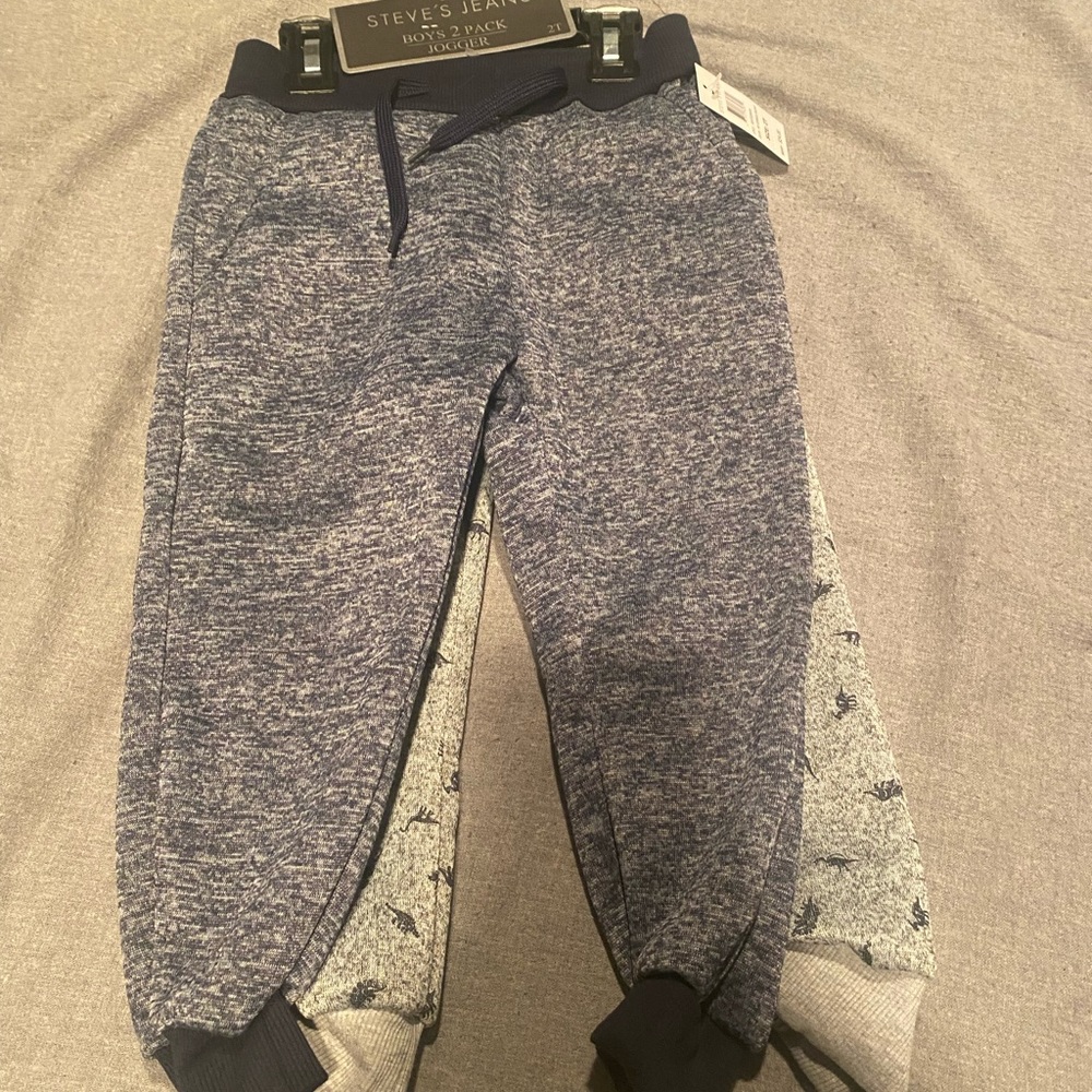NWT 2T Boys 2-Pack Jogger Sweats 🦖
